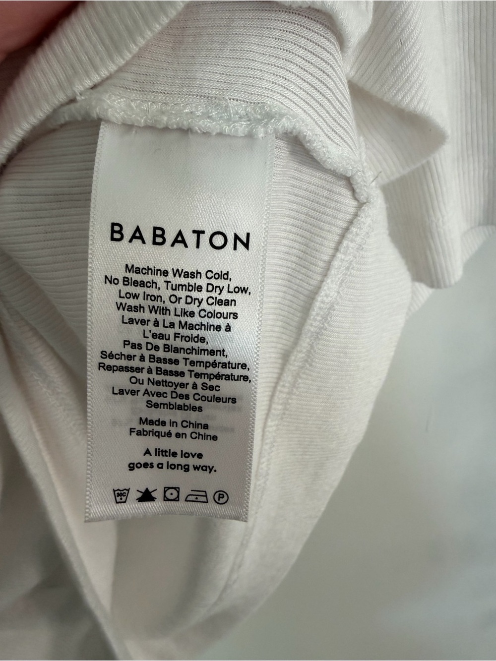 Babaton White Ribbed Tee - Picture 3 of 4